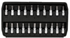 Zestaw kluczy nasadowych 1/4" 46 elementów TORX HEX PZ PH w walizce ISMA