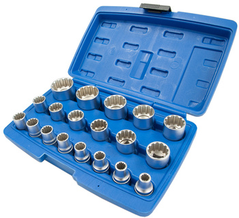 Klucze nasadowe TORX SPLINE 1/2 19el SILVER