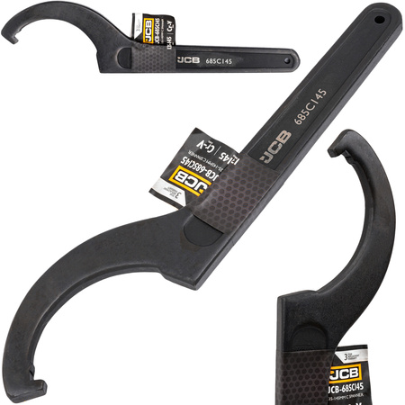 Klucz hakowy z noskiem pazurem nastawny do nakrętek 135-145 mm JCB