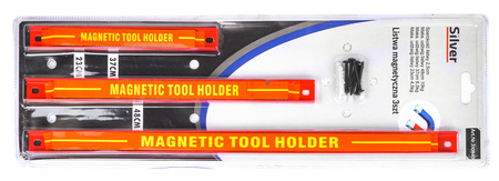 Listwy magnetyczne na narzędzia zestaw 3szt 23-48cm mocny magnes SILVER