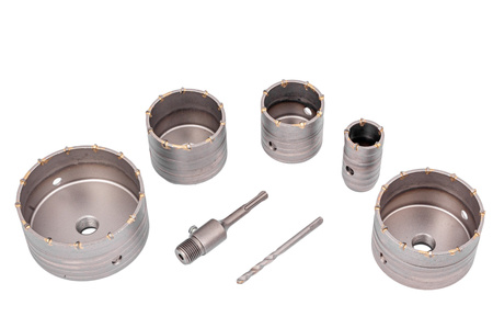 Zestaw otwornice do betonu SDS Plus 6 sztuk (walizka) SILVER