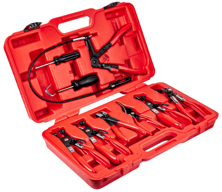 Szczypce do opasek taśmowych z długą linką 9 sztuk MAR-POL