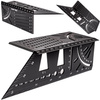 Kątownik japoński aluminiowy stolarski 3D przymiar miara miarka linijka FALON-TECH