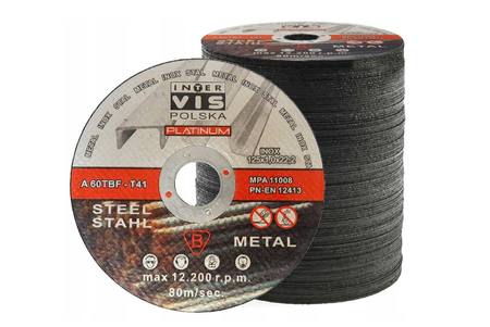 Zestaw tarcz do cięcia metalu stali 125x1.2x22.23 mm 100 szt FALON-TECH