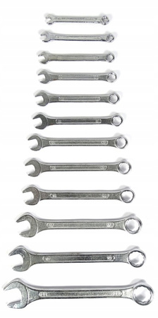 Zestaw Klucze Nasadowe 108el + Płasko-oczkowe 12el folia