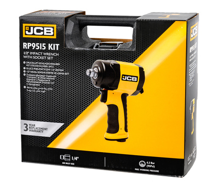 Klucz pneumatyczny udarowy do kół 1/2" + nasadki 10szt. JCB