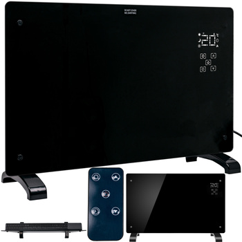 Grzejnik elektryczny TERMOGLASS PRO COMFORT 2000W - sterowanie Wi-Fi CZARNY VOLT POLSKA