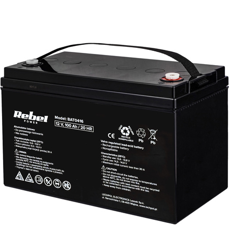 Akumulator bezobsługowy żelowy do ups 12V 100Ah REBEL POWER