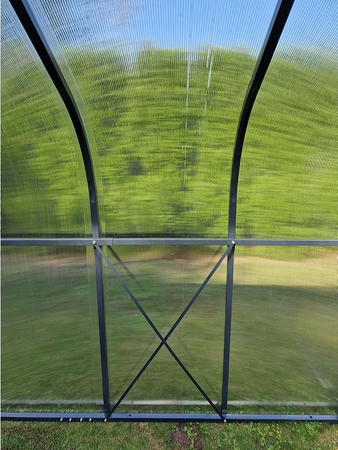 Szklarnia ogrodowa poliwęglan premium plus 250x400 10m2 kolor antracyt PTF