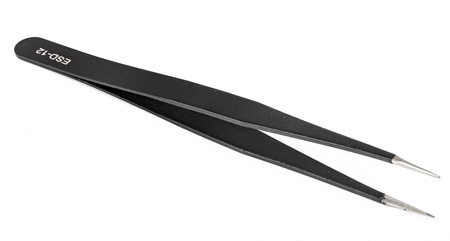 Zestaw pęset metalowych ESD 9 elem. w etui FALON-TECH