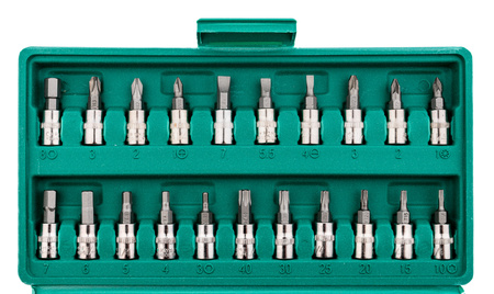 Zestaw kluczy nasadowych 1/4" 46 elementów TORX HEX PZ PH w walizce BRAUM AUTO