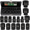 Nasadki udarowe klucze nasadowe krótkie 1/2" 10-32 mm zestaw walizka 15el  ROCKFORCE