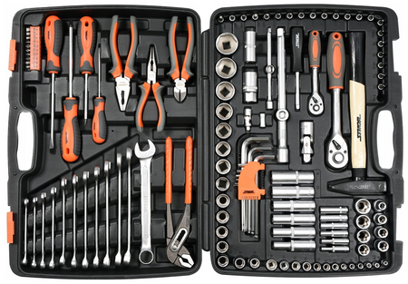 Zestaw narzędziowy klucze nasadowe wkrętaki bity 122 el STOHR 58690 YATO