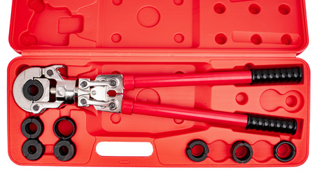 Zaciskarka Prasa Praska Hydrauliczna do rur PEX AL 8 matryc głowic GEKO