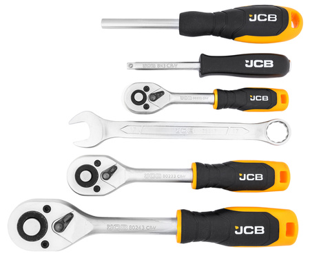 Zestaw narzędziowy klucze nasadowe oczkowe płaskie torx nasadki 218el JCB