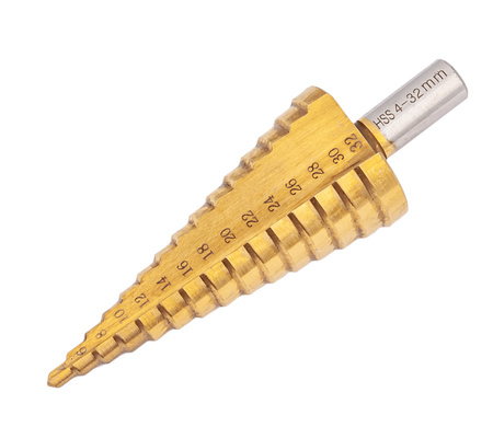 Wiertło stożkowe stopniowe tytanowe HSS 4-32 mm (wiertła) FALON-TECH