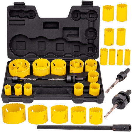 Otwornice do metalu drewna Bi-Metal 17 szt otwornica GEKO