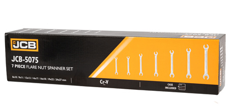 Klucze otwarte oczkowe zestaw do przewodów hamulcowych CR-V 7el 8-27mm JCB