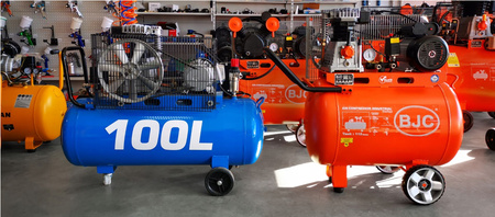 Kompresor olejowy 2-tłokowy ze zbiornikiem o pojemności 115l BJC