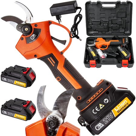 Sekator akumulatorowy kowadełkowy nożyce ogrodowe elektryczne 2 x AKU CATA C83006 MAR-POL