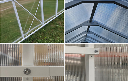 Szklarnia ogrodowa poliwęglan premium plus 300x600 18m2 kolor antracyt PTF