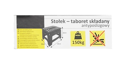 Stołek taboret warsztatowy składany uniwersalny siedzisko krzesło 150 kg GEKO