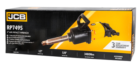 Klucz pneumatyczny udarowy do kół 1" 3500Nm TIR mocny długi RP7495 JCB
