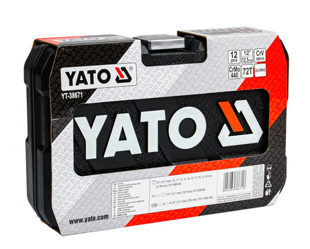 Zestaw narzędziowy 1/2" 12el YATO