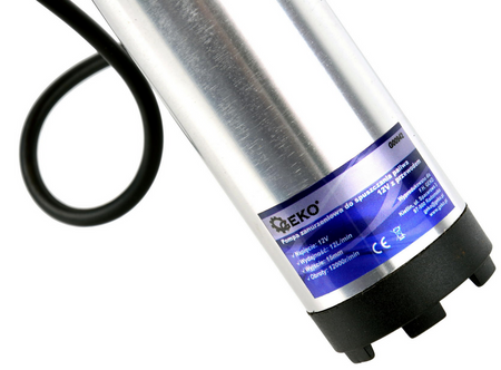 Pompka do spuszczania paliwa ropy oleju płynów - przewód 3m CPN 12V 37 mm GEKO