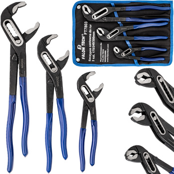 Szczypce do rur nastawne hydrauliczne cęgi żaba kobra szwed 175-300 mm 3el FALON-TECH