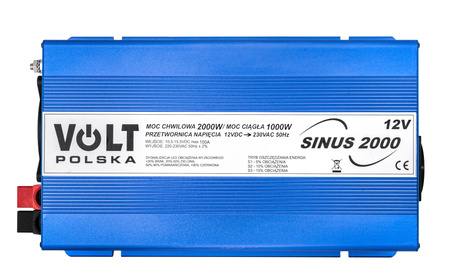Przetwornica napięcia SINUS 2000 ECO (12V/230V)(2000/1000W) VOLT POLSKA