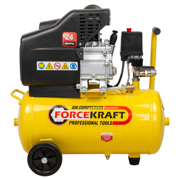 Sprężarka cichy kompresor olejowy 24l do prób ciśnieniowych 8 bar FORCEKRAFT