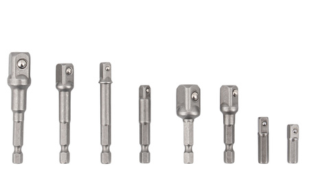 Adaptery do wkrętarki (redukcje na nasadki) 1/4" 3/8" 1/2" 8el FALON-TECH