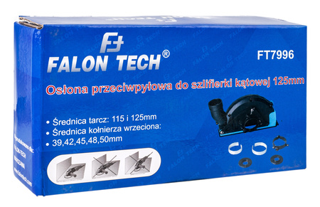 Osłona przeciwpyłowa odsysająca do szlifierki 115 i 125 mm + adaptery FALON-TECH