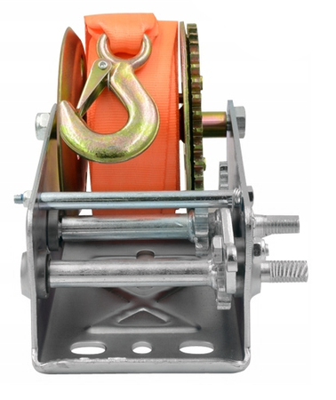 Wyciągarka wciągarka ręczna korbowa taśmowa pasowa na korbę 1125kg 2500 LBS FALON-TECH