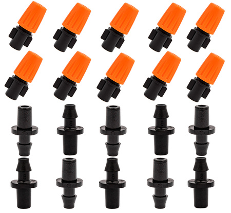 2w1 zestaw do nawadniania irygacji 96 elementów + wąż 20m (czerwony) TOOLES