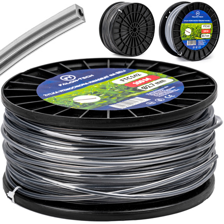 Żyłka tnąca do kosy i podkaszarki wzmocniona drutem 2.7mm 100m