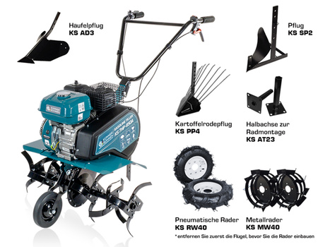 Glebogryzarka kultywator spalinowy KS 7HP-850A 7km 77cm Könner & Söhnen KS