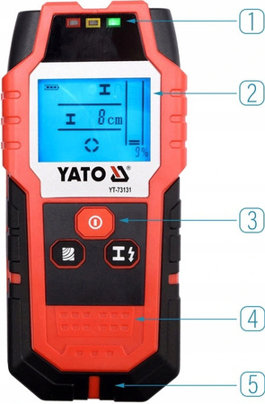 Wykrywacz profili detektor kabli metali przewodów pod napięciem YATO