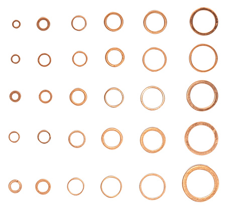 Podkładki miedziane uszczelki 300 sztuk SILVER