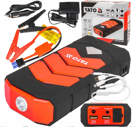 Urządzenie rozruchowe powerbank 900 mA 12v jump starter rozruch + USB YT-83081 YATO