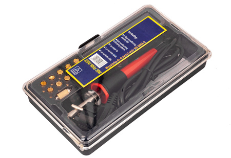 Lutownica wypalarka do drewna skóry z grotami 23 sztuki GEKO