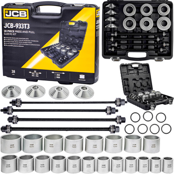 Zestaw ściagaczy ściągacz tulei wahacza łożysk sworzni adaptery 28el JCB