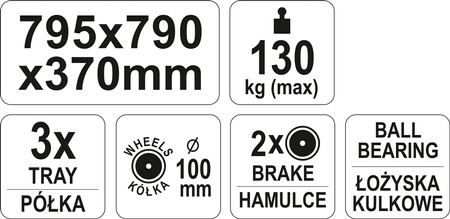 Szafka wózek narzędziowy YT-55210 YATO