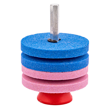 Ostrzałka do noży kosiarek podwójna na wiertarkę/wkrętarkę