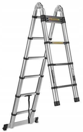 Drabina teleskopowa przegubowa aluminiowa 5m 150kg GEKO