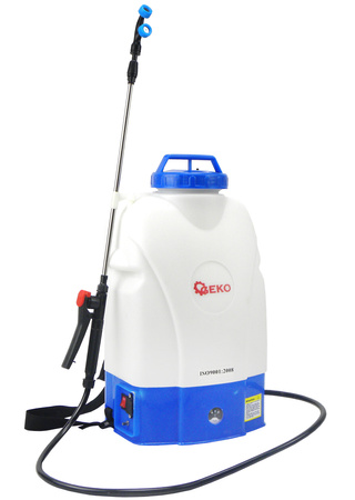 Opryskiwacz akumulatorowy ciśnieniowy plecakowy elektryczny 4 dysze 20l GEKO