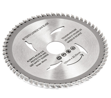 Tarcza widiowa do drewna 125x22,2x60T 60 zębów FALON-TECH