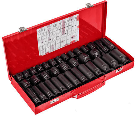 Zestaw nasadek udarowych 8-32 nasadki udarowe 1/2 do kluczy pneumatycznych 35el FORCEKRAFT