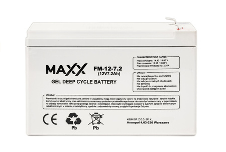 Akumulator bezobsługowy gel do ups roweru autka zabawki DEEPCYCLE 12V 7,2 Ah 4SUN
